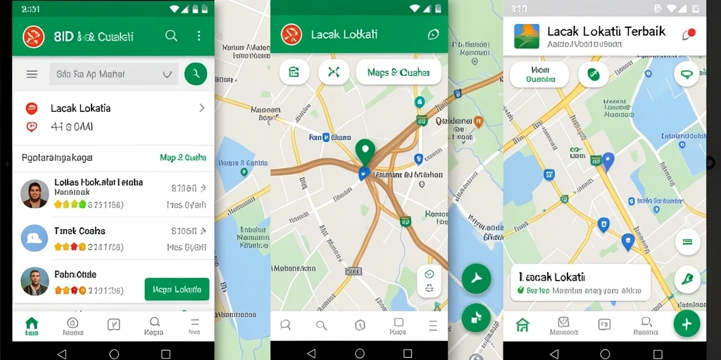 Antarmuka user-friendly dari aplikasi 8ID untuk lacak lokasi.