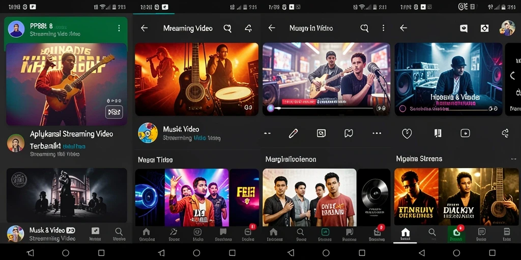 Antarmuka aplikas PP88 untuk streaming video yang menarik dan mudah digunakan.